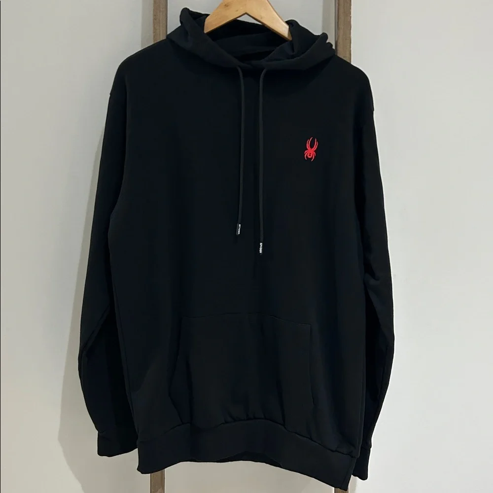 Spyder Sleepwear Hoodie Black Sweatshirt Loungewear Men’s Size Large - Picture 1 of 5